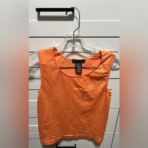 Maurice Sasson Vibrant Orange Tank Top